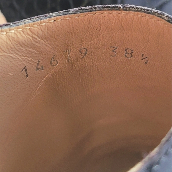 DRIES Van Noten sandal heels black gold croc python - Picture 11 of 14